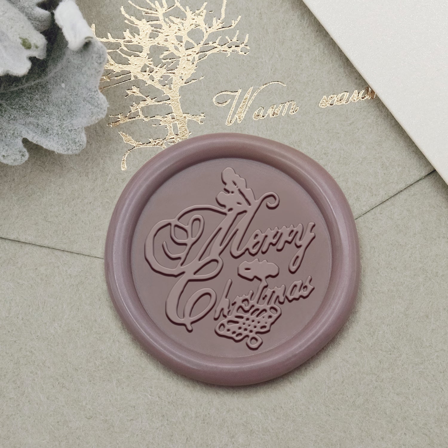 Sello de Lacre de Saludo Stamprints - Feliz Navidad 1