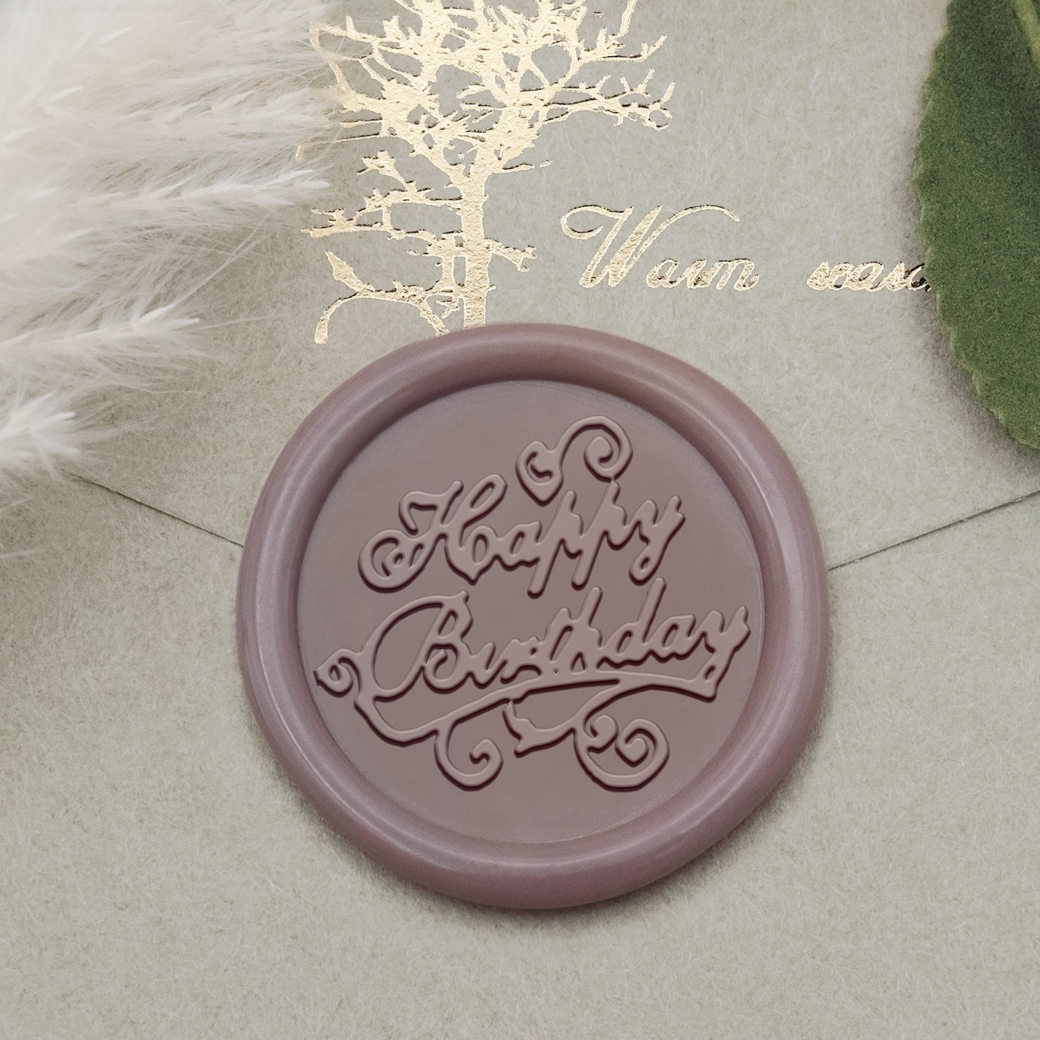 Sello de Lacre de Saludo Stamprints - Feliz Cumpleaños 1