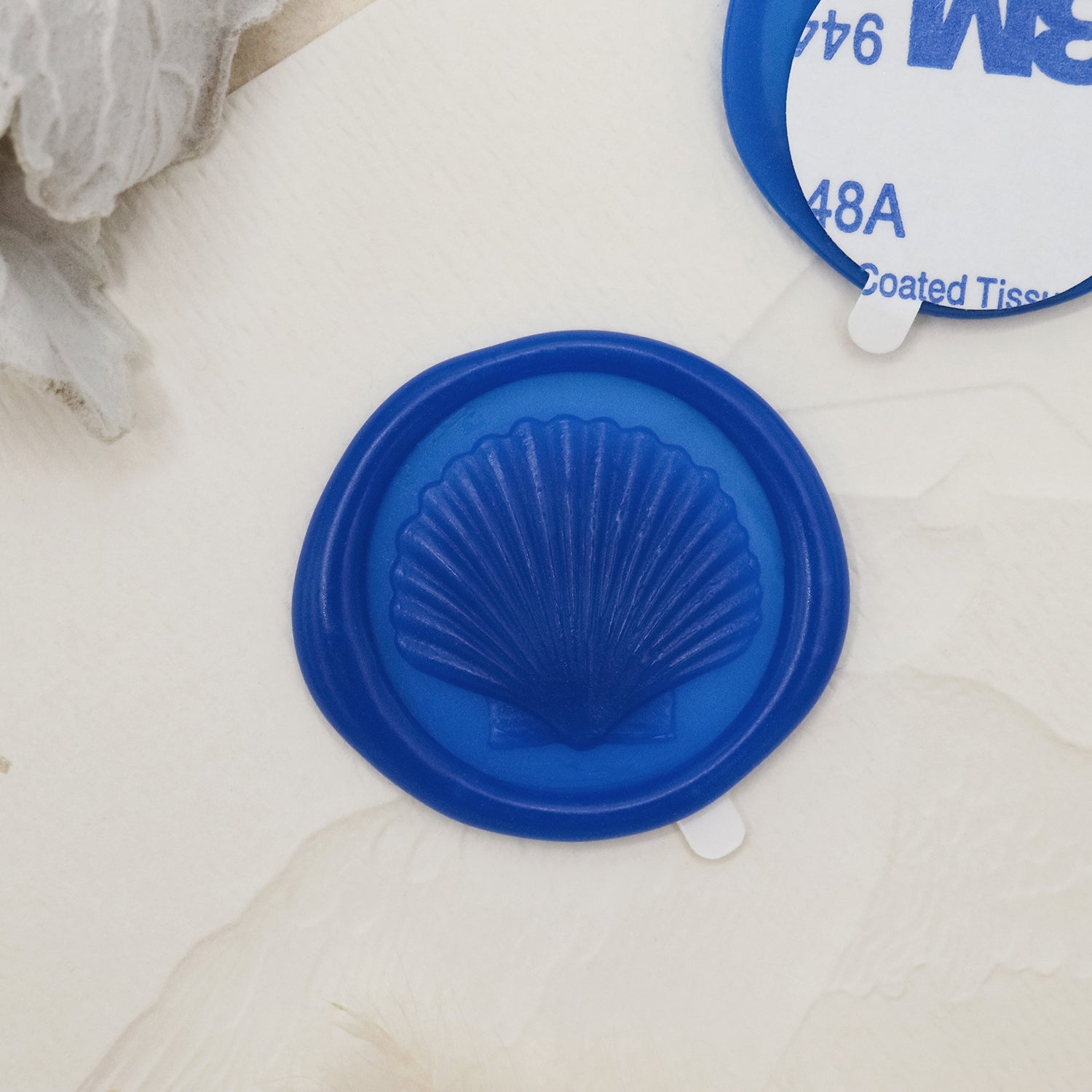 Stamprints Pegatinas de Sello de Lacre Autoadhesivo de Concha Marina con Relieve 3D 1