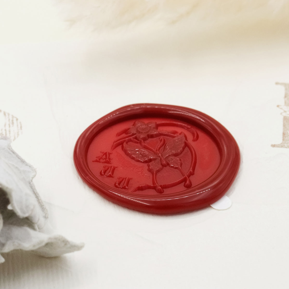 Stamprints Pegatinas de Sello de Lacre Autoadhesivo de Mariposa en Relieve 3D 4