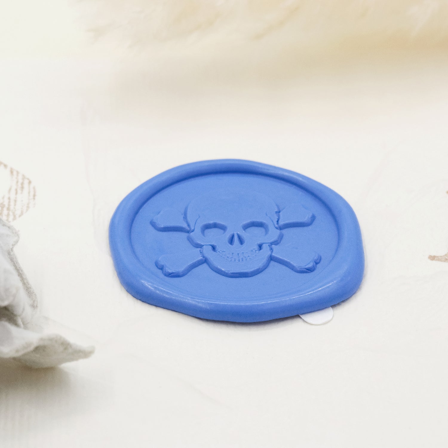 Stamprints Pegatinas de Sello de Lacre Autoadhesivo de Calavera en Relieve 3D 4