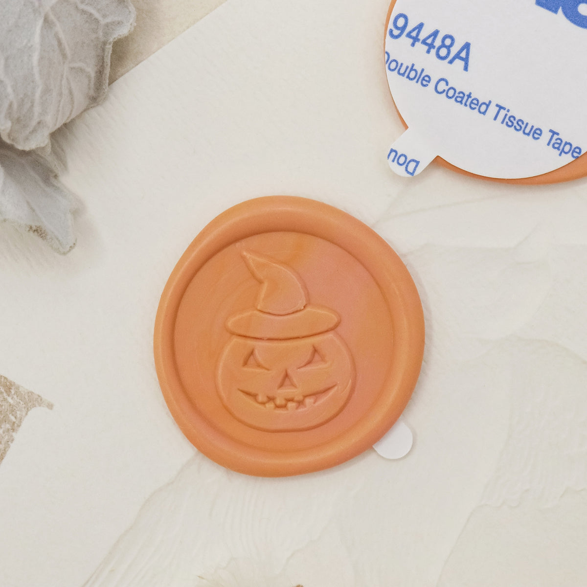 Pegatinas de Sello de Lacre Autoadhesivo de Calabaza en Relieve 3D Stamprints 1