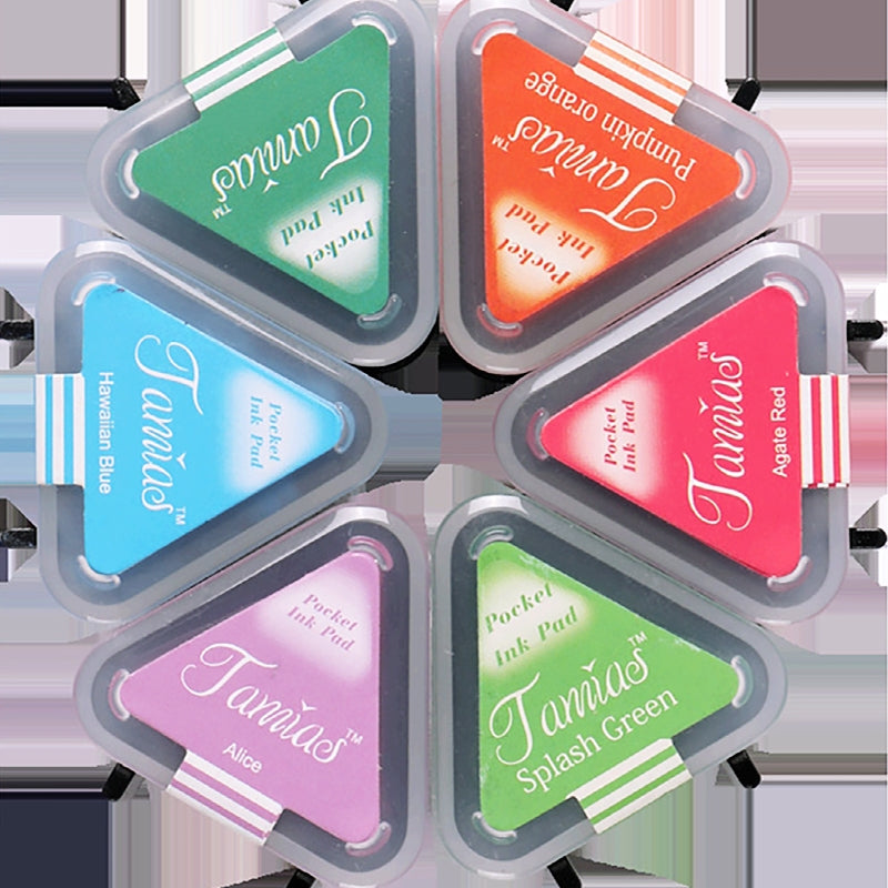 Almohadilla de Tinta Mini Triangular Tamias a Base de Agua