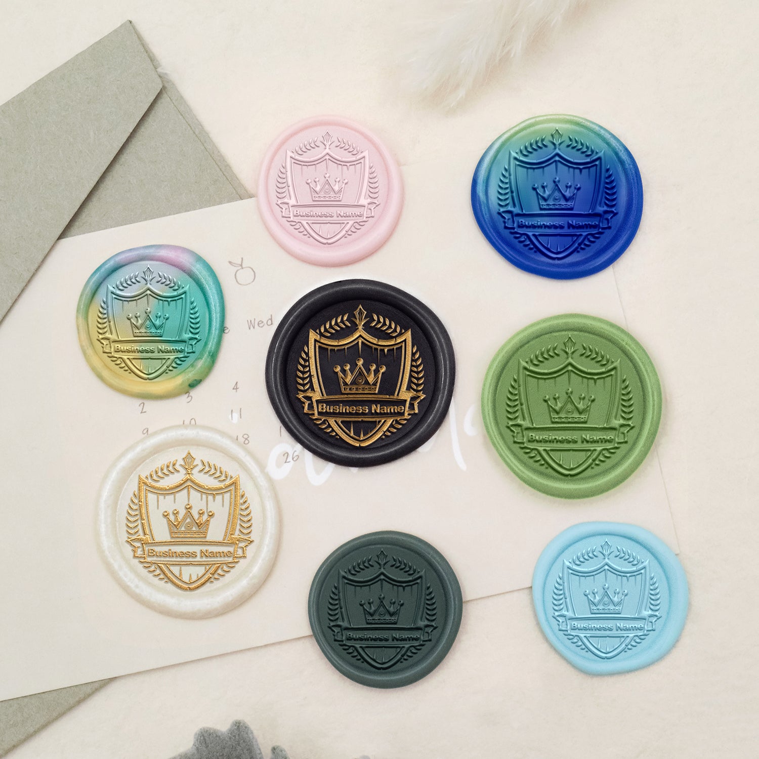 Sello de Caucho de Lacre con Logo Personalizado - Estilo 21-3