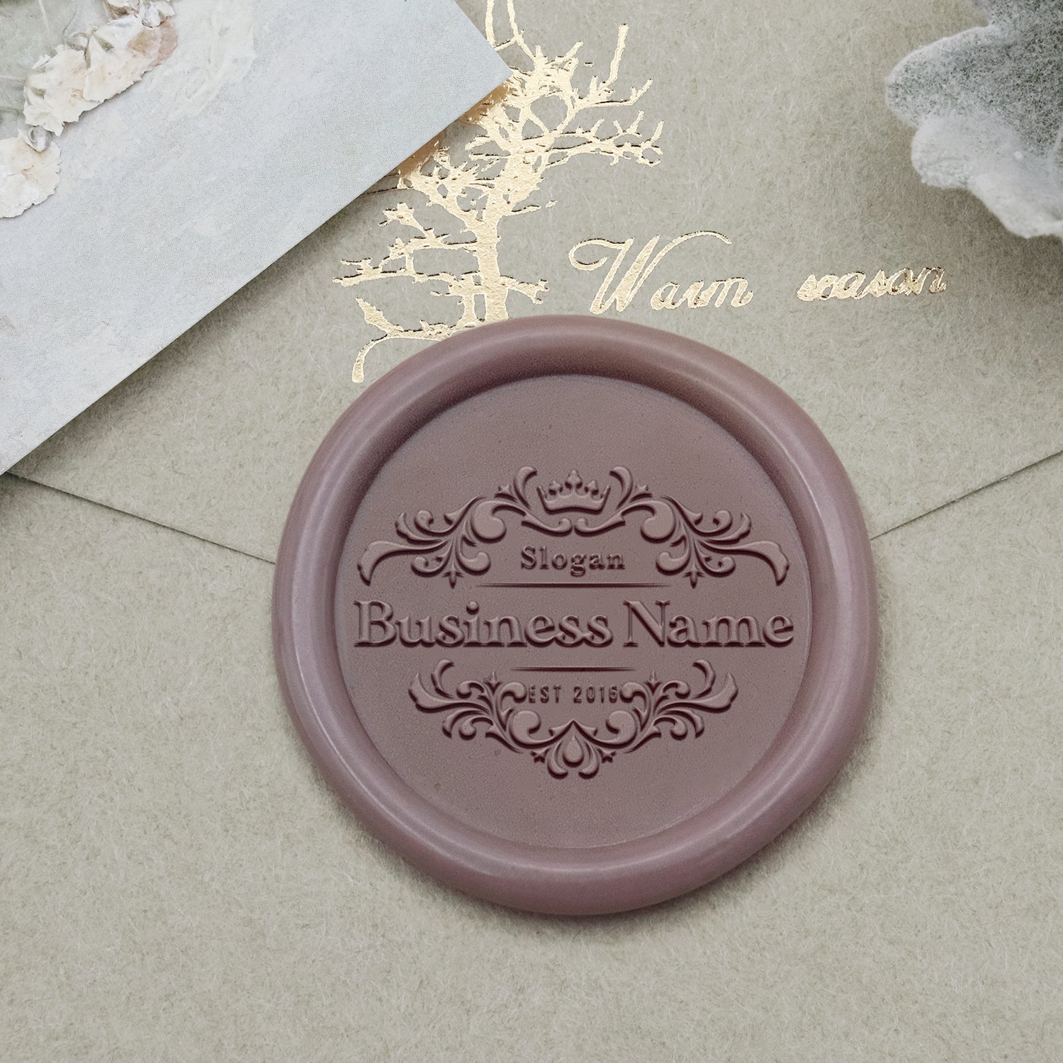 Sello de Lacre Personalizado con Logo - Estilo 14-2