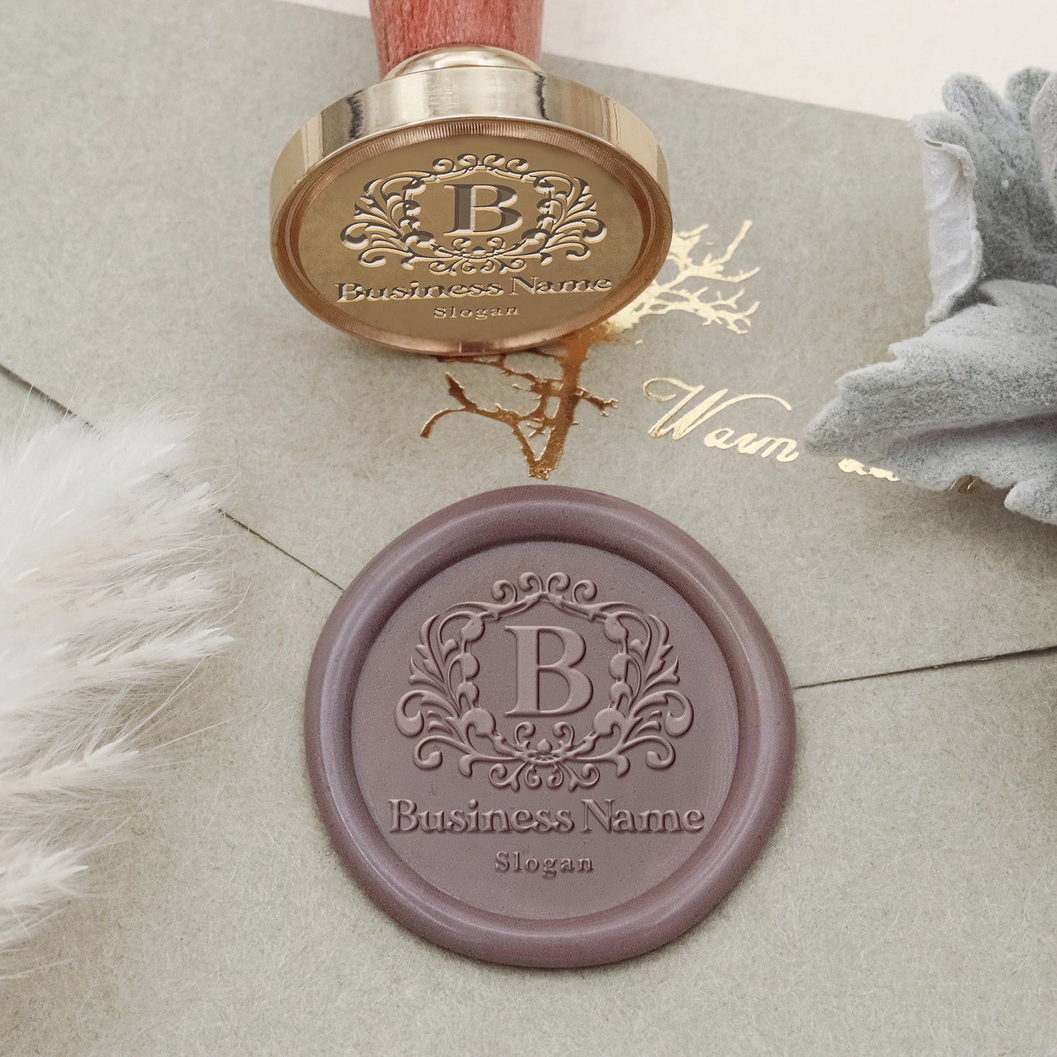 Sello de Caucho de Lacre con Logo Personalizado - Estilo 16-1
