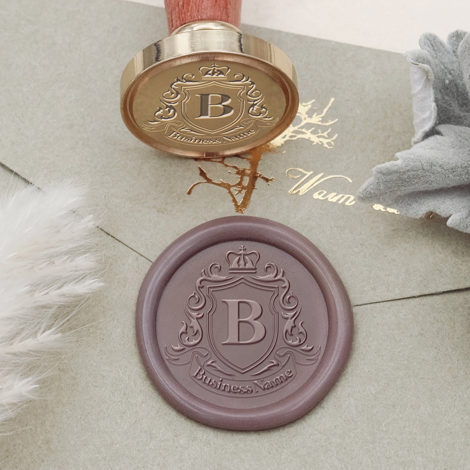 Sello de Caucho de Lacre con Logo Personalizado - Estilo 18-1