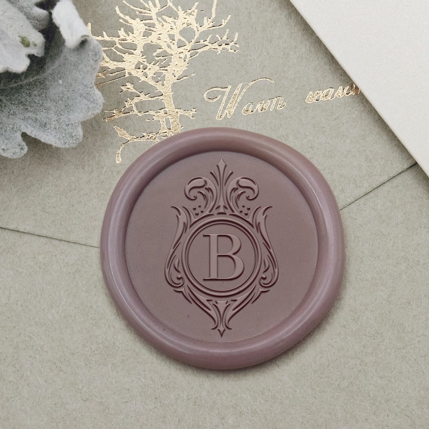 Sello de Caucho de Lacre con Logo Personalizado - Estilo 1-2