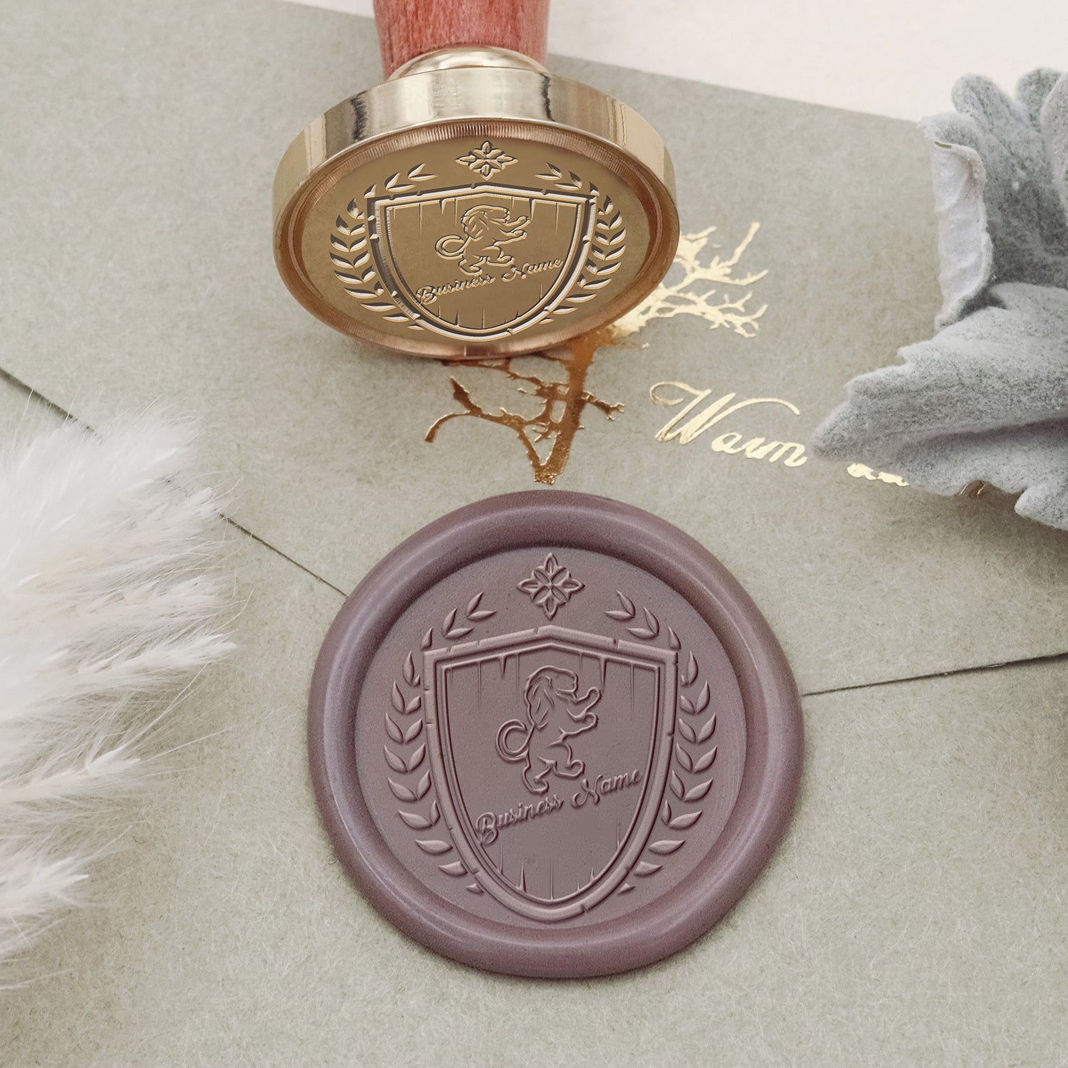 Sello de Caucho de Lacre con Logo Personalizado - Estilo 20-1