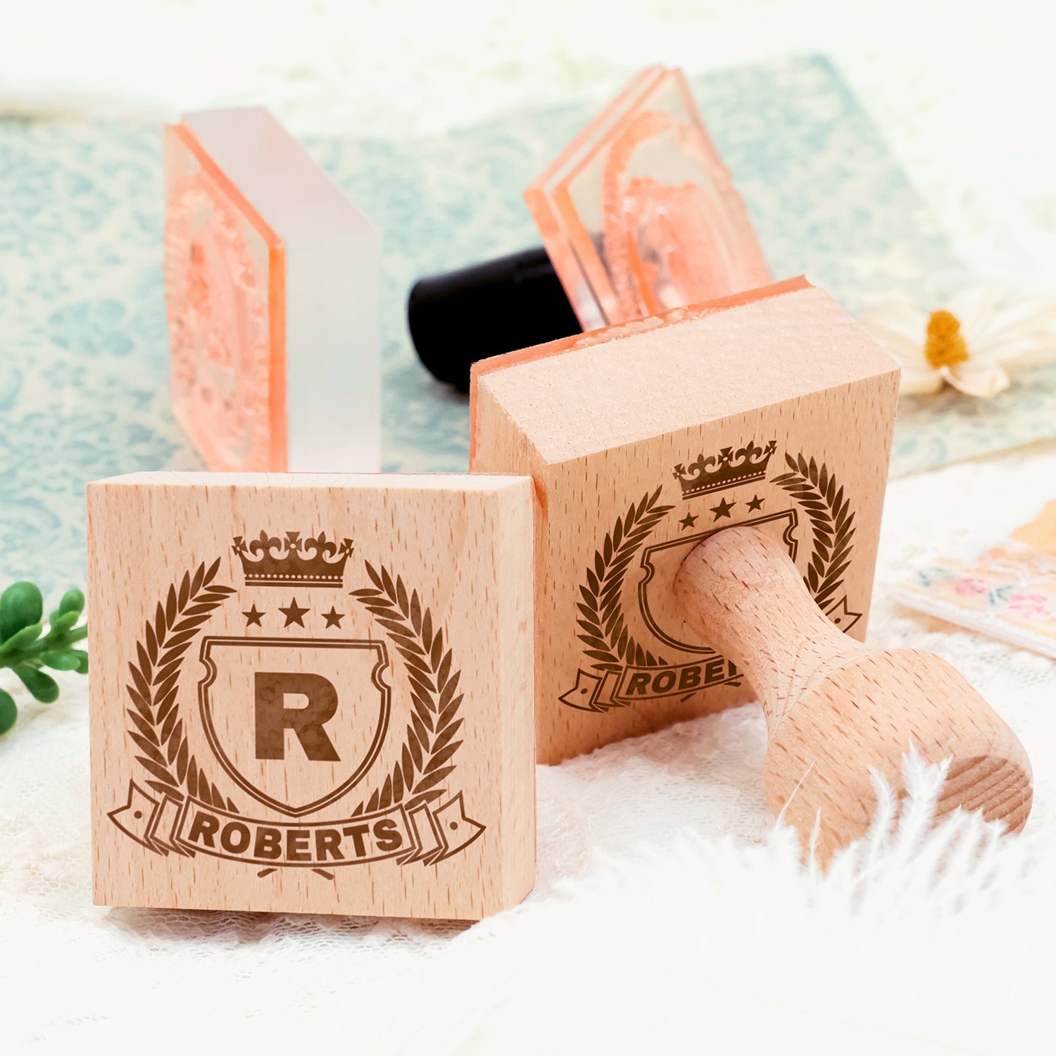 Sello de Caucho Personalizado con Escudo Familiar (18 diseños) Custom-Family-Cres4
