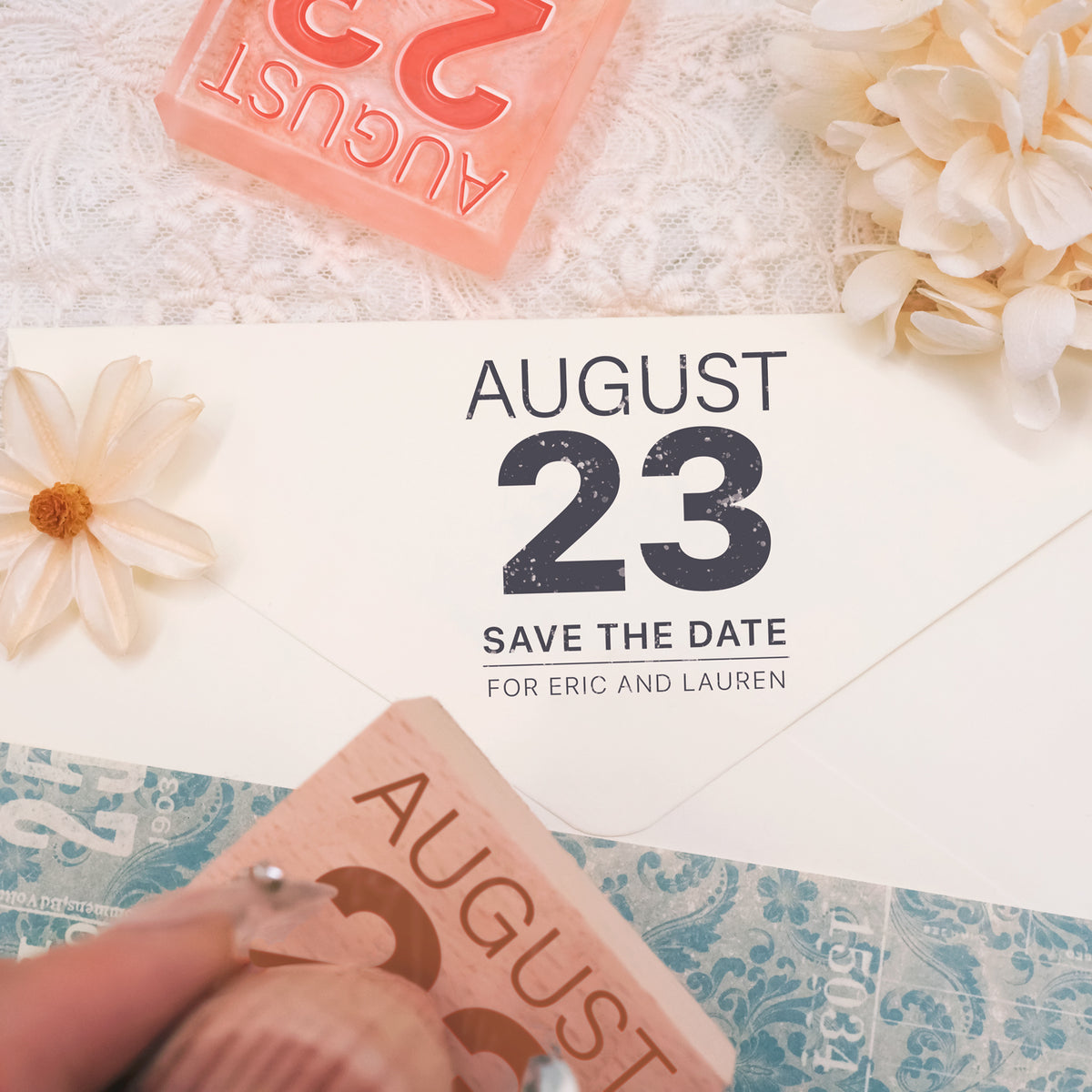 Sello de caucho personalizado para guardar la fecha de boda-25 3