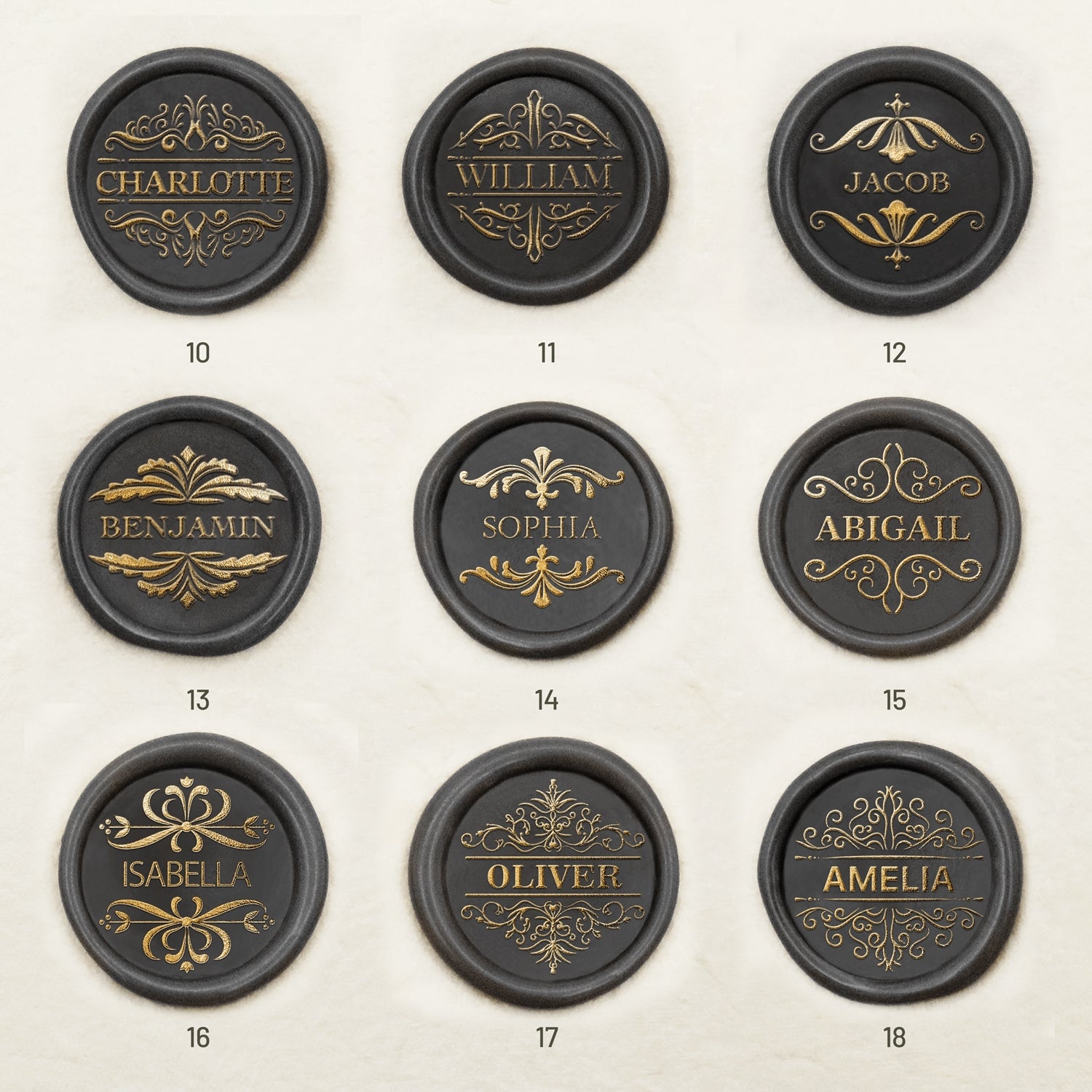 Custom Name Wax Seal Stamp (27 Designs) - Stamprints5