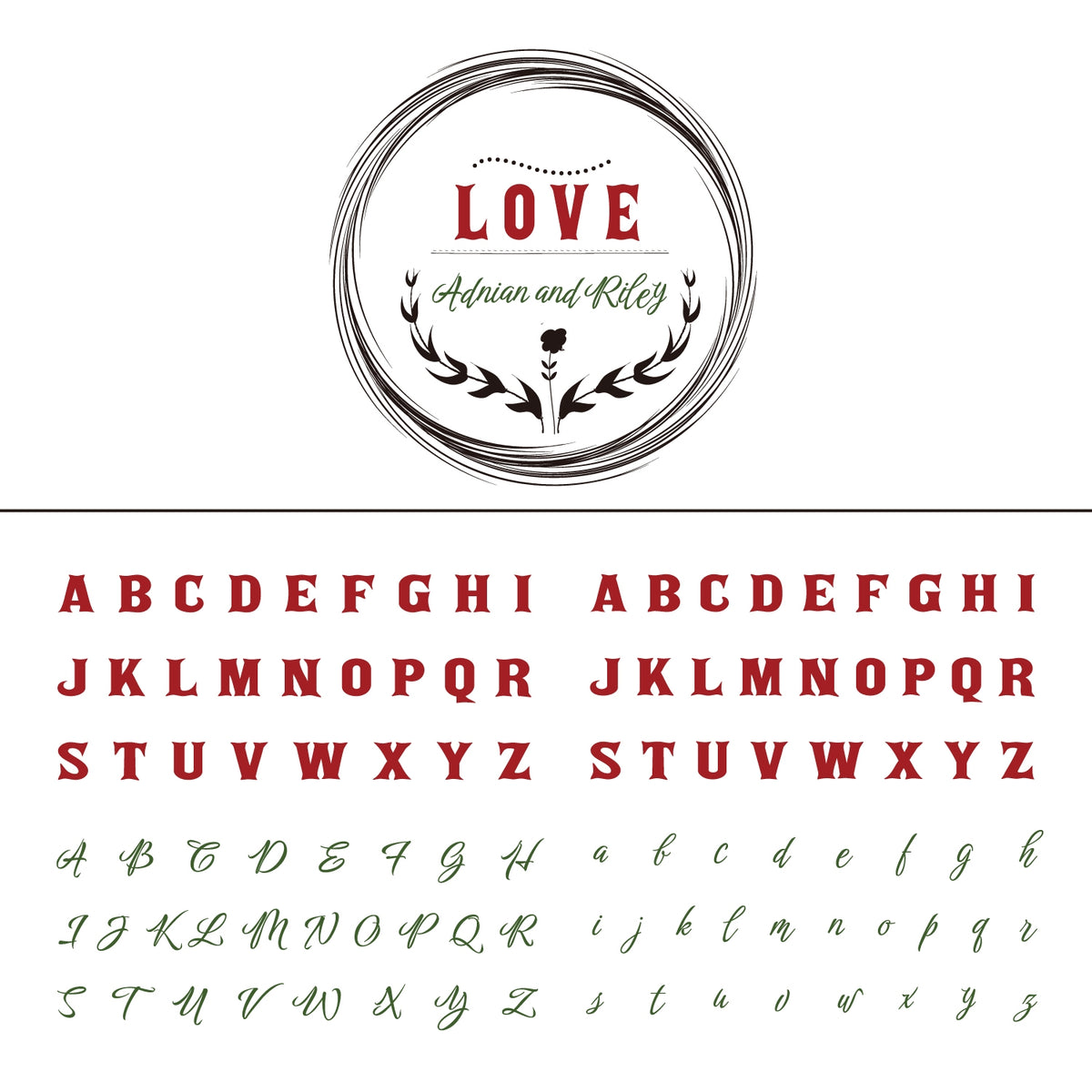 Sello de Caucho de Lacre Personalizado LOVE Thorns Boda 17