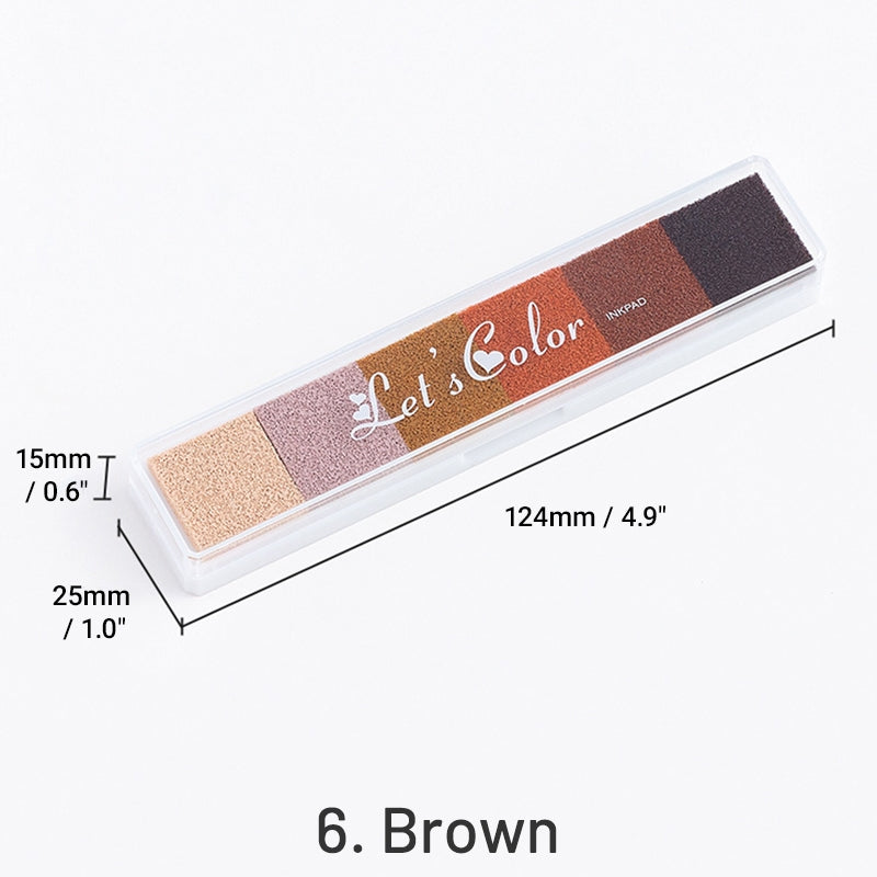 Conjunto de Almohadilla de Tinta de Color Caramelo con Degradado Largo sku-6