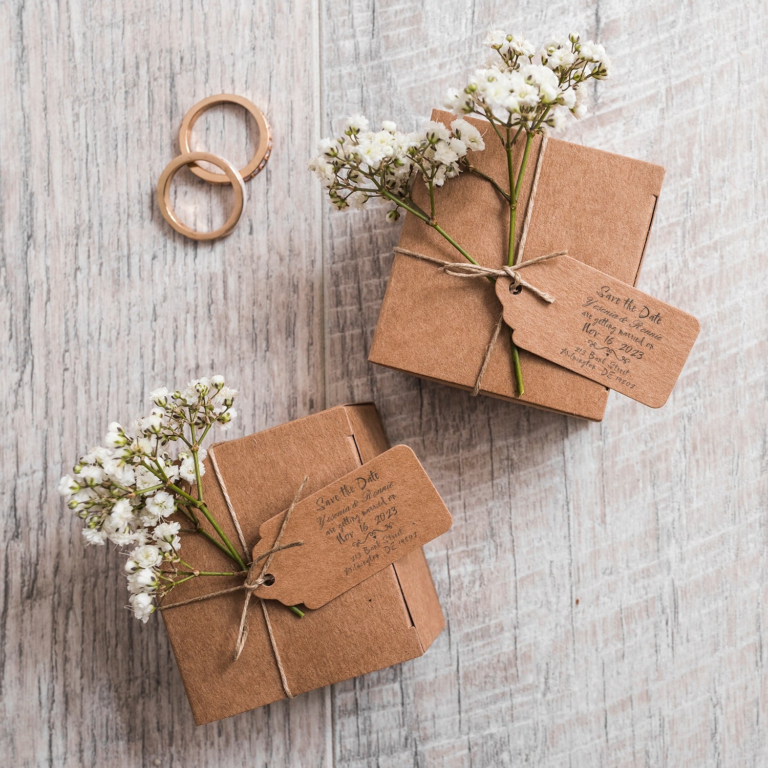 Sello de Caucho Personalizado de Fuente de Escritura a Mano de Texto Puro para Reservar la Fecha de Boda5