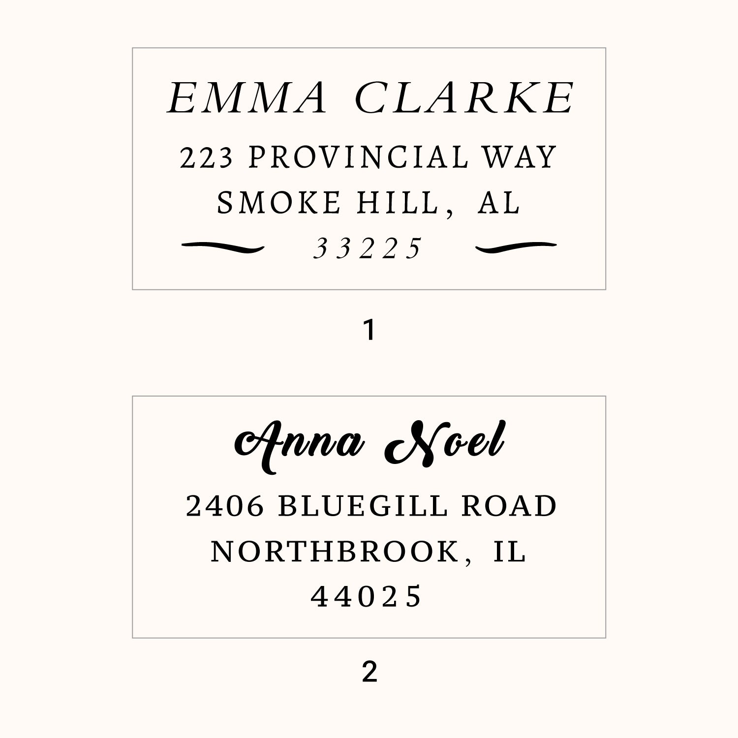 Custom Rectangular Address Return Rubber Stamp (9 Designs)-sku1