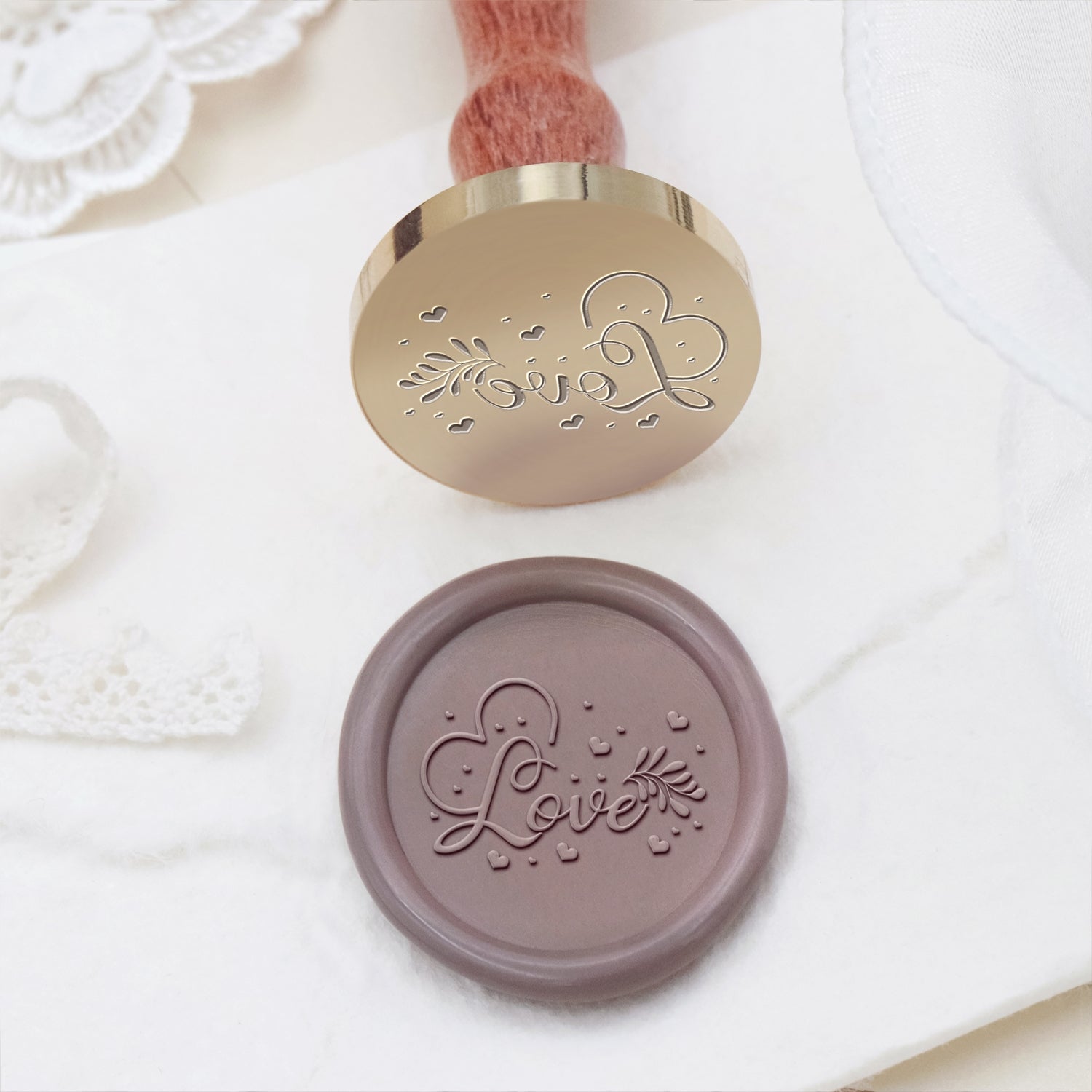 Sello de Lacre para Invitación y Anuncio de Boda - Estilo 11 11