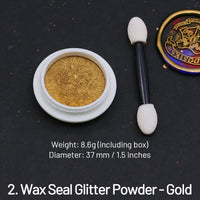 2. Polvo de Purpurina para Sello de Lacre - Dorado