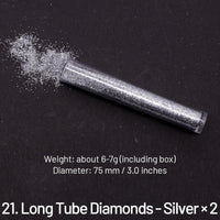21. Diamantes de Tubo Largo - Plata × 2