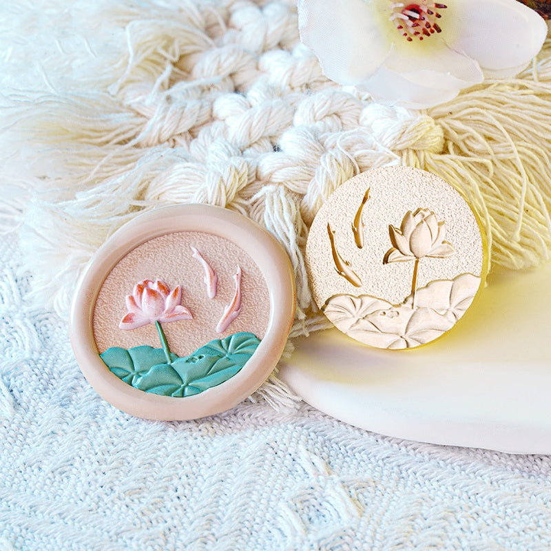 Sello de Caucho de Lacre de Flora y Fauna en Relieve 3D (4 Diseños) b3