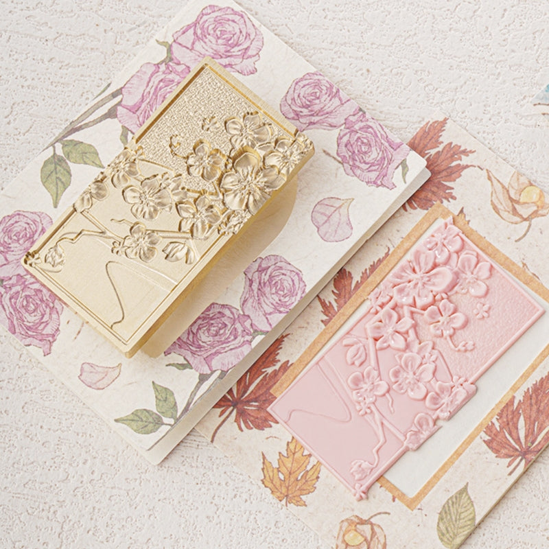 Sello de Lacre Floral de Temporadas en Relieve 3D b2