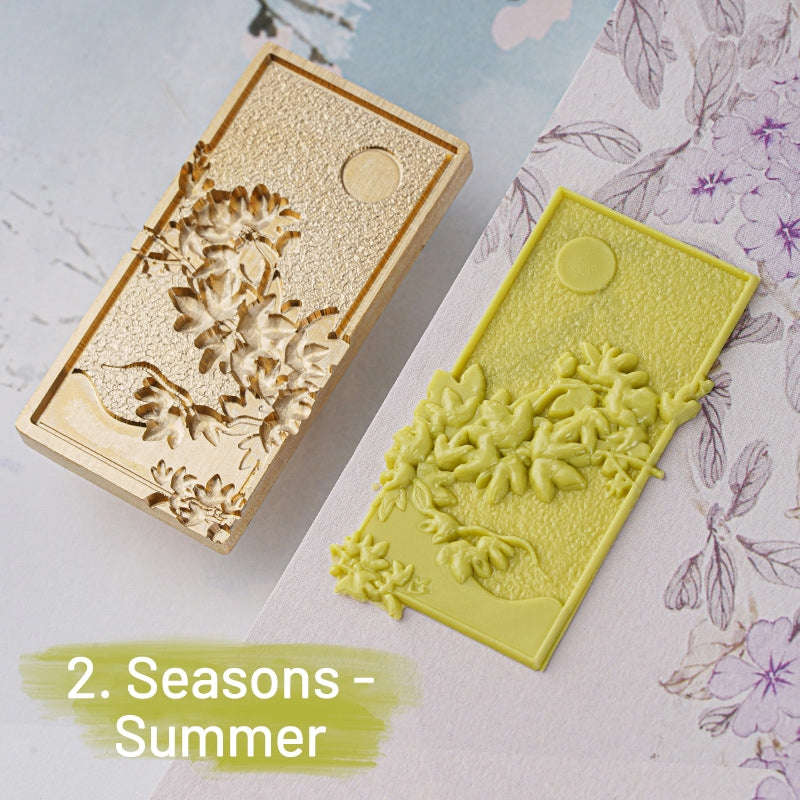 Sello de Lacre 3D de Relieve Floral de Estaciones sku-2