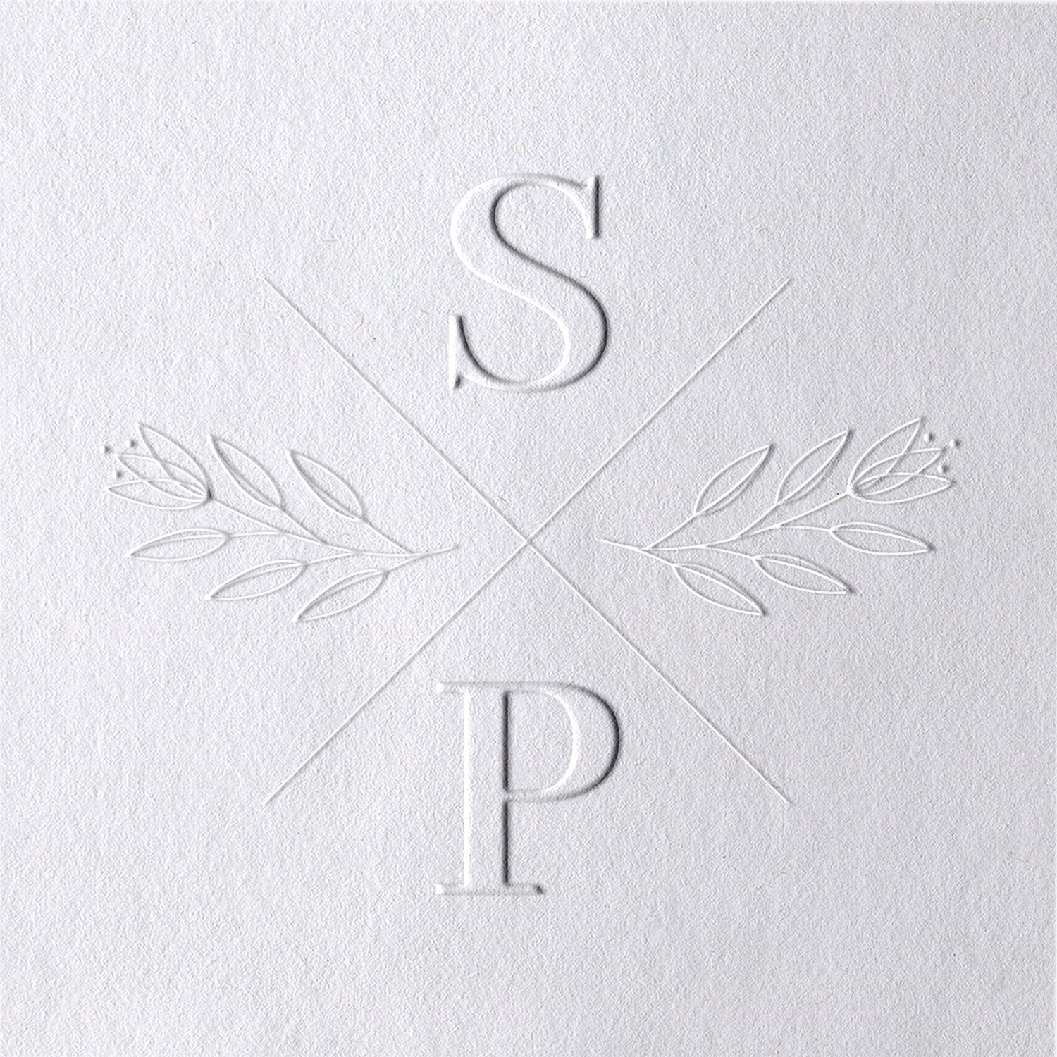 Custom Tulip Wedding Monogram Initial Embosser 141