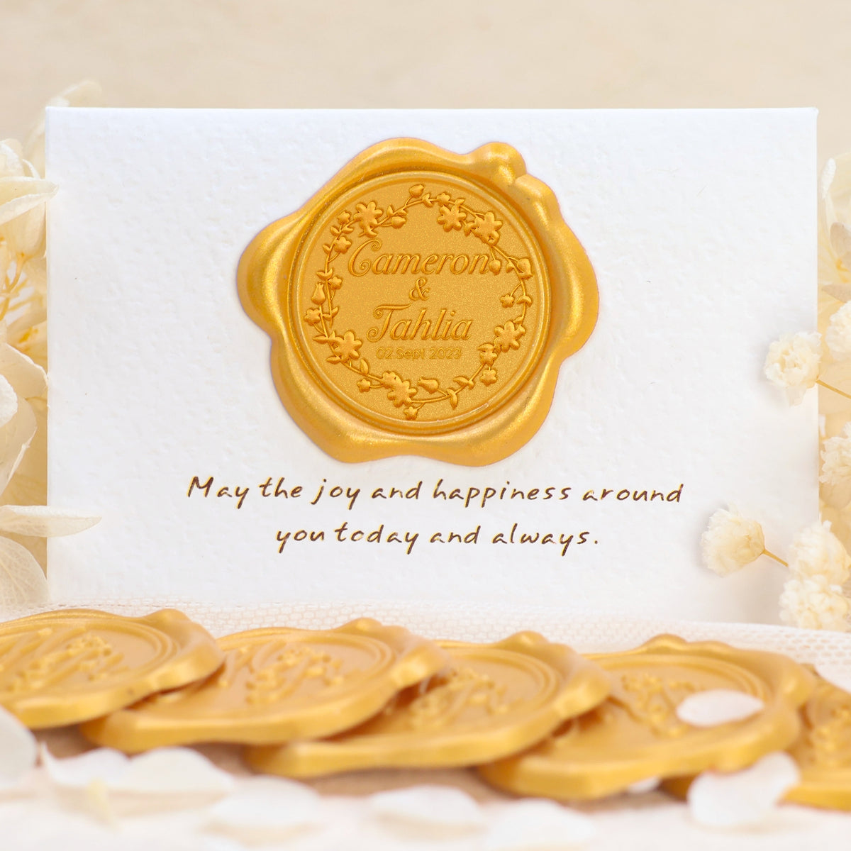 Custom Wedding Self-Adhesive Wax Seal Stickers (27 Designs) 1-1