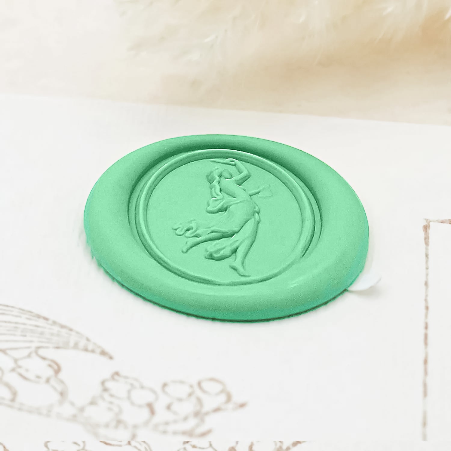 Pegatinas de Sello de Lacre Autoadhesivo Venus en Relieve 3D 1-1