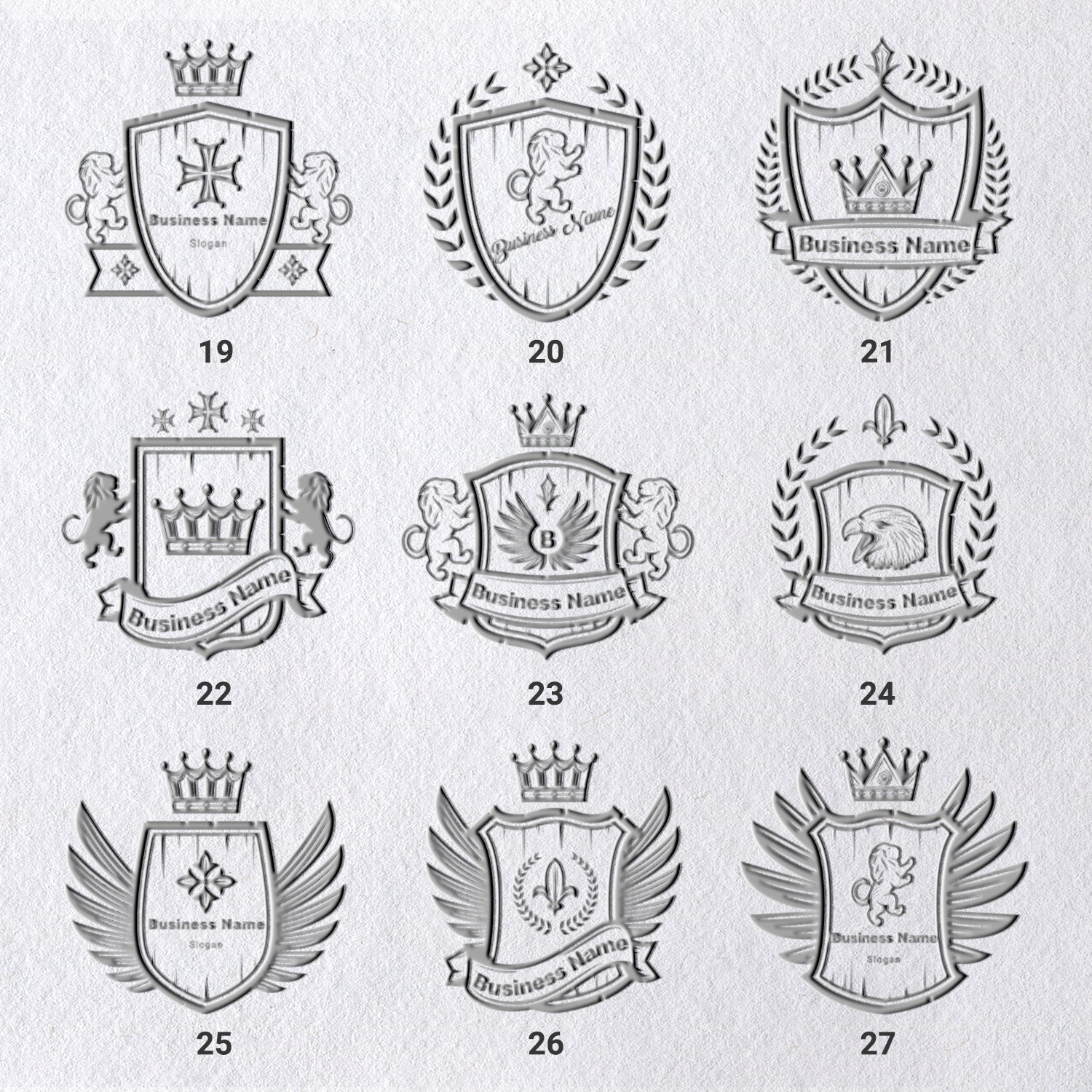 Sello en Seco con Logo Personalizado (30 Diseños) sku-31