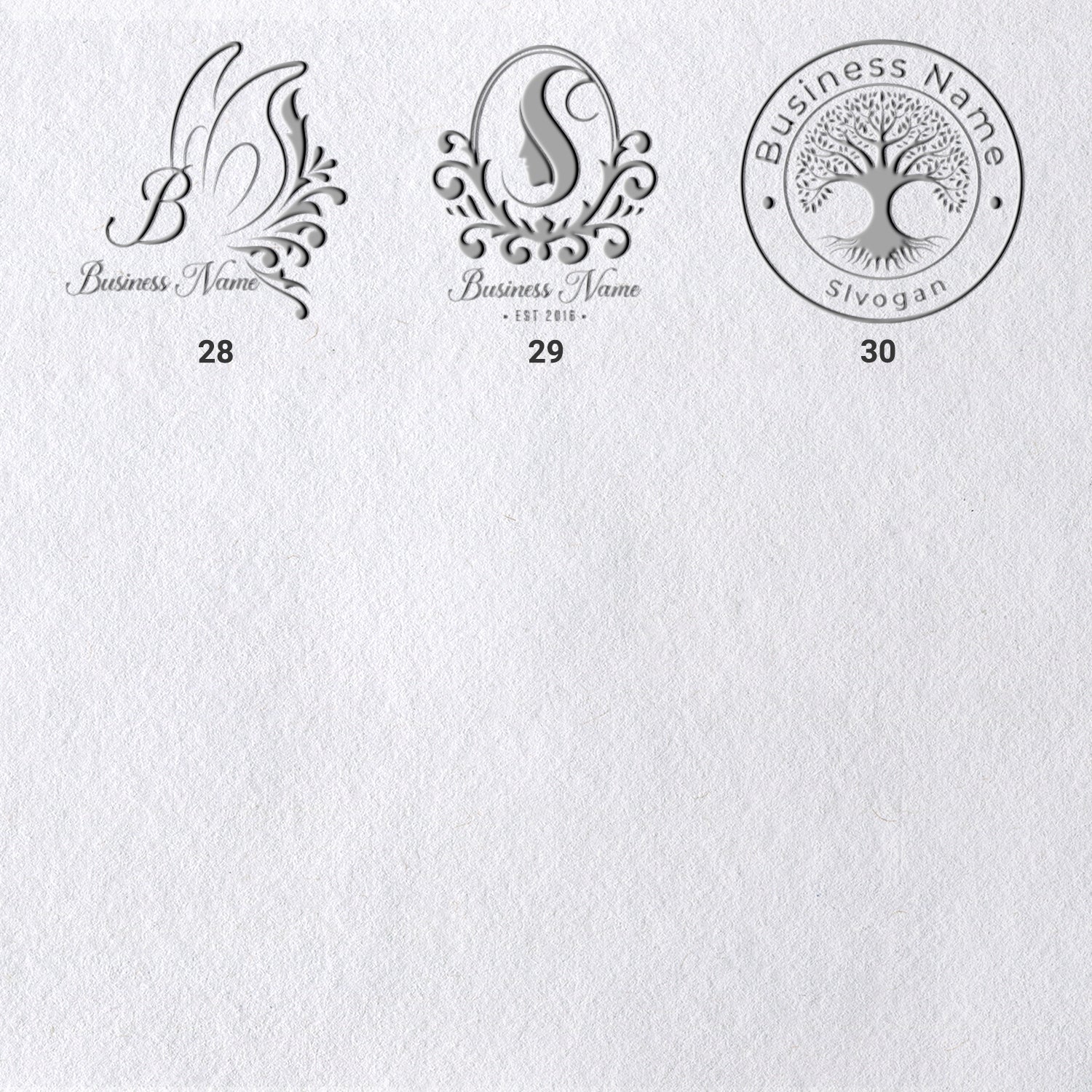 Sello en Seco con Logo Personalizado (30 Diseños) sku-41