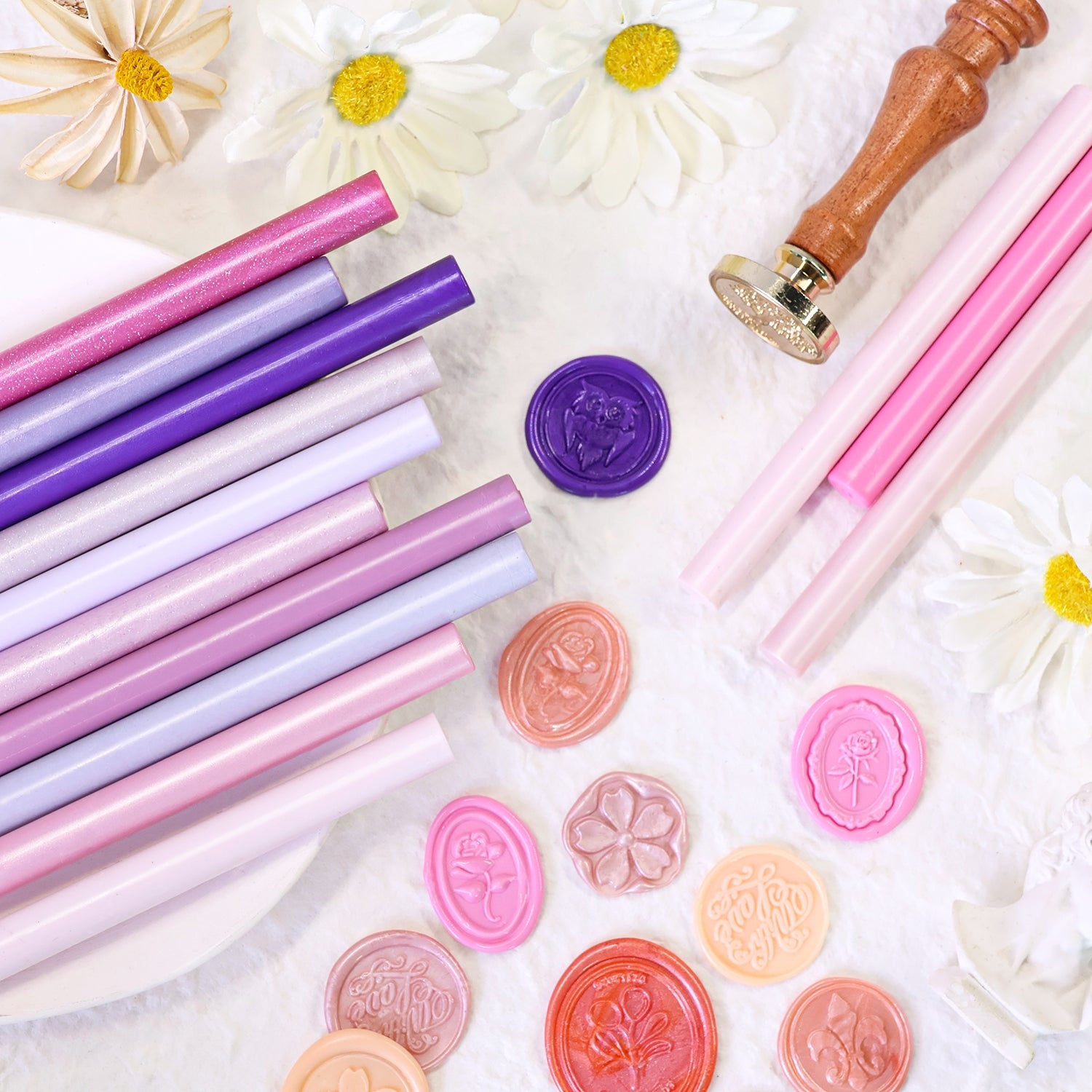 Set de Barras de Lacre Rosa (20 Piezas Aleatorias)1
