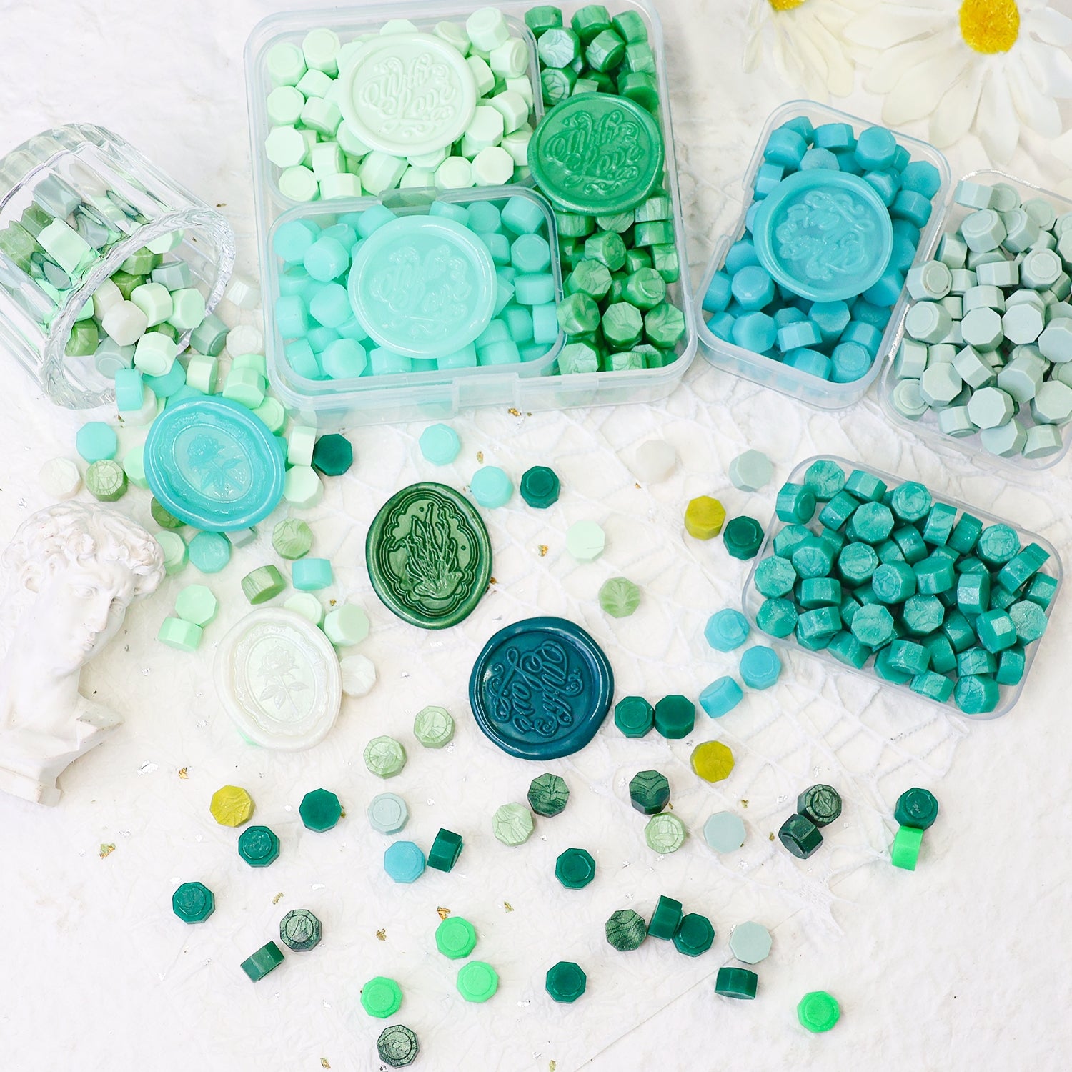 Perlas de Lacre de Sellado Octagonales (106 Colores)1