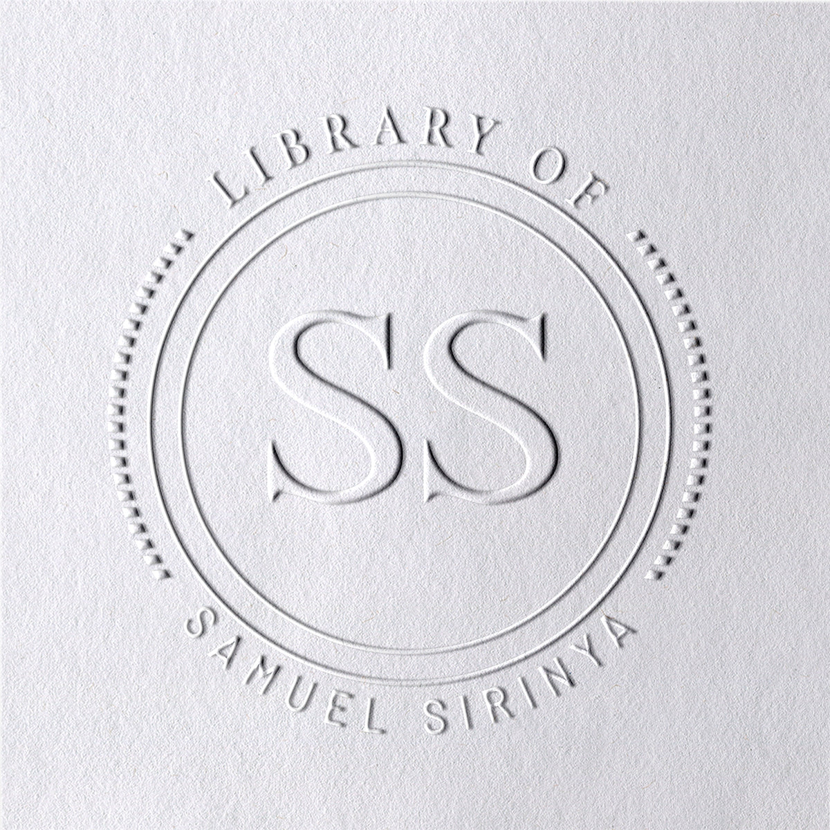 Sello en Seco Personalizado de Letras de la Biblioteca2