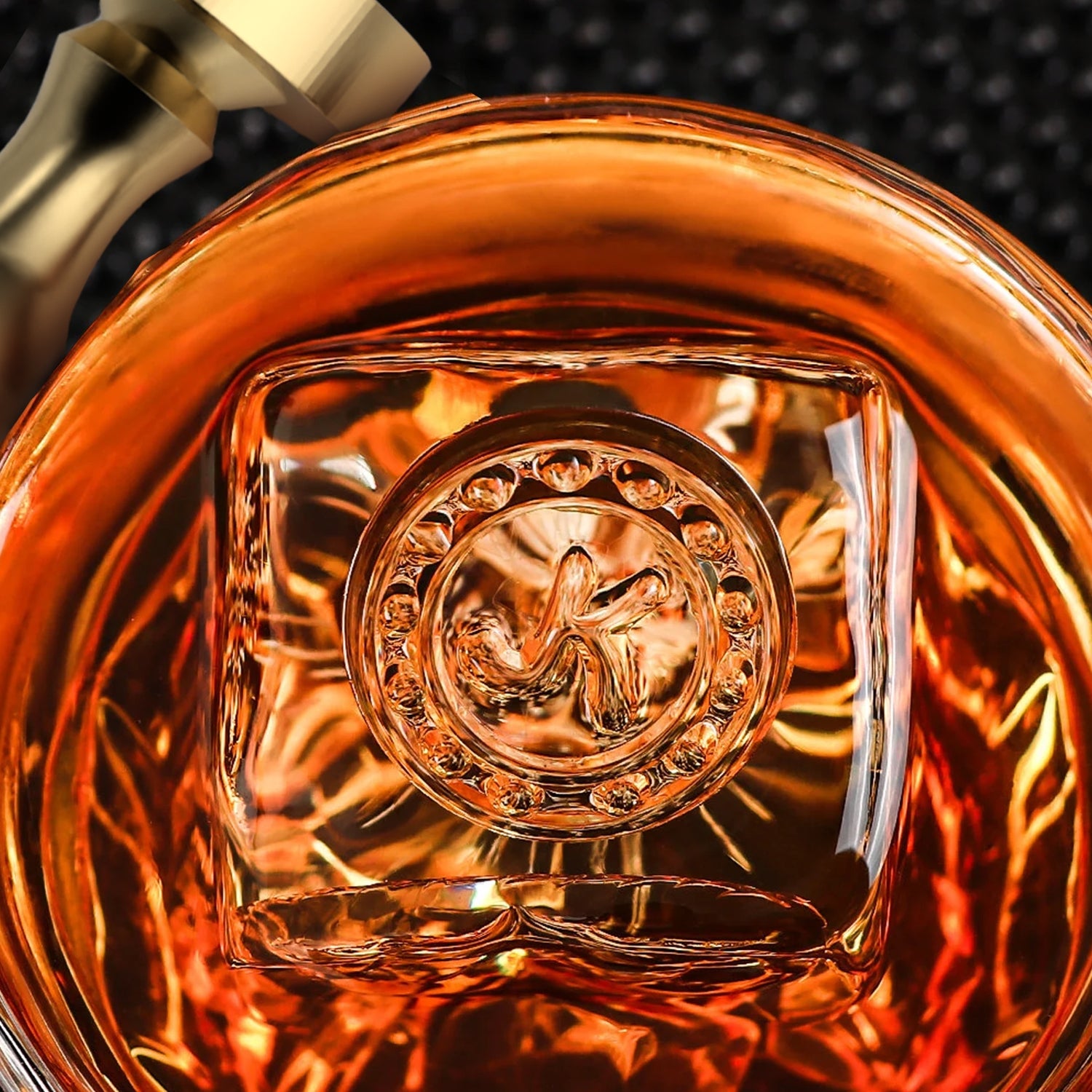 Sello de caucho de hielo de latón con monograma simple corona de puntos para Bartender y planificador1