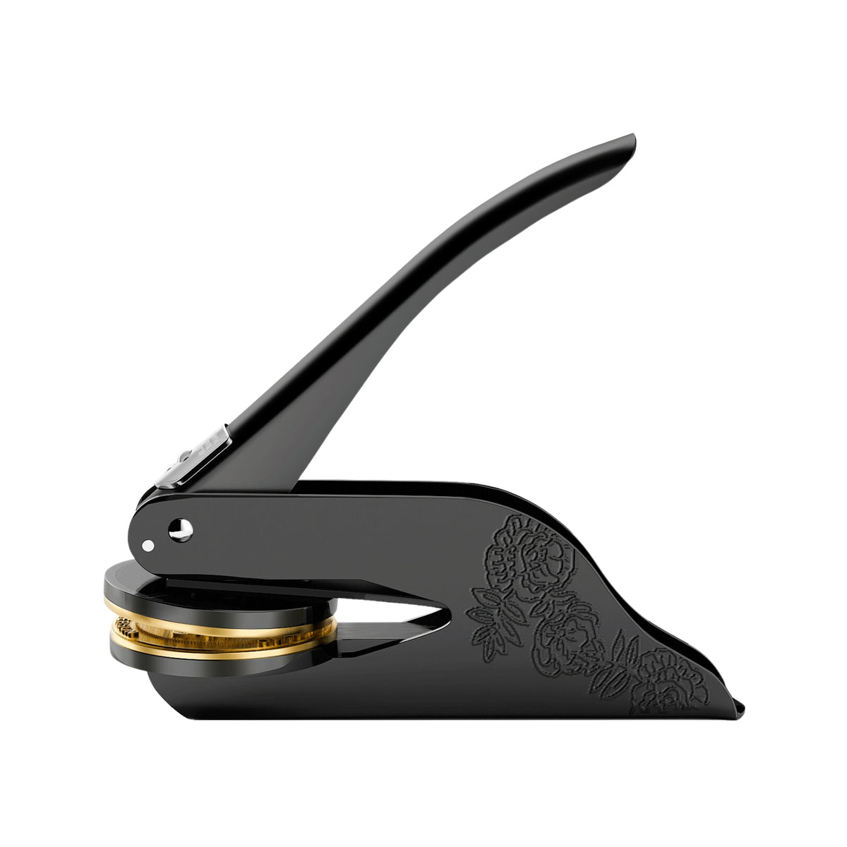 Sellos secos personalizados de diseño personalizado con tu arte gris