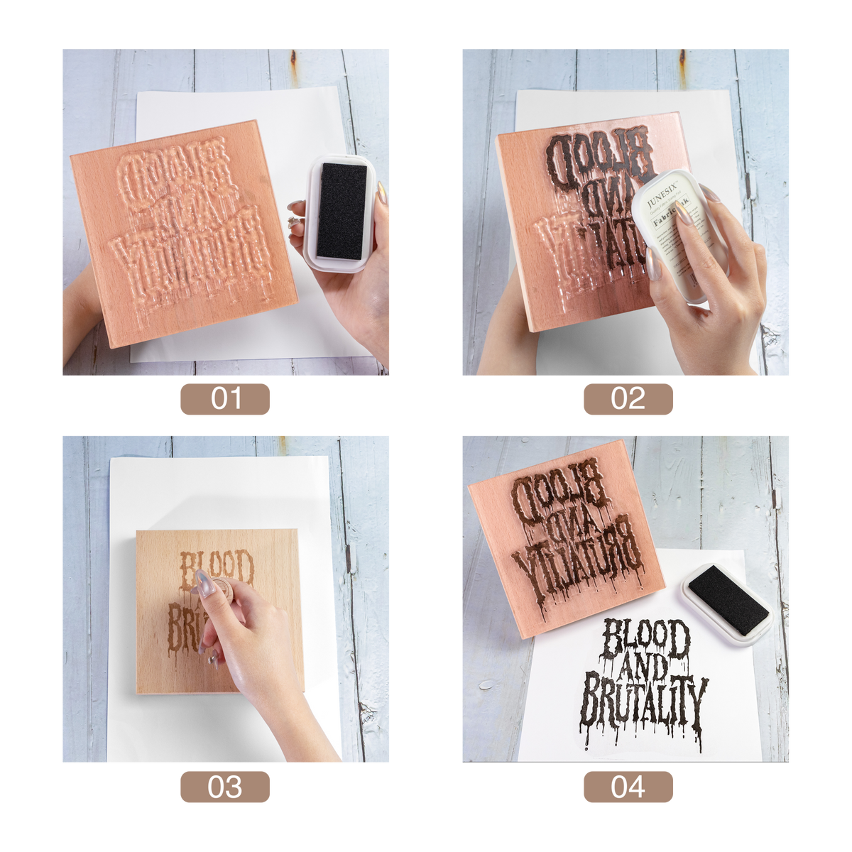 Sellos de caucho de Madera Personalizados para Negocios y Manualidades con tu Logo : Obra de Arte