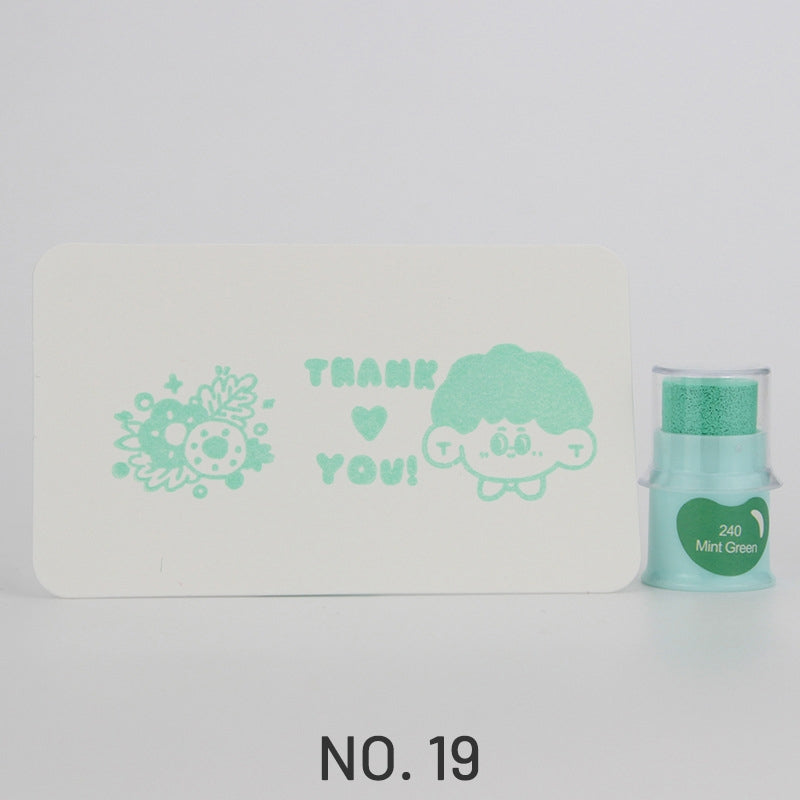 Almohadilla de Tinta de Sellado con Protector de Dedo Lindo (35 Colores)19