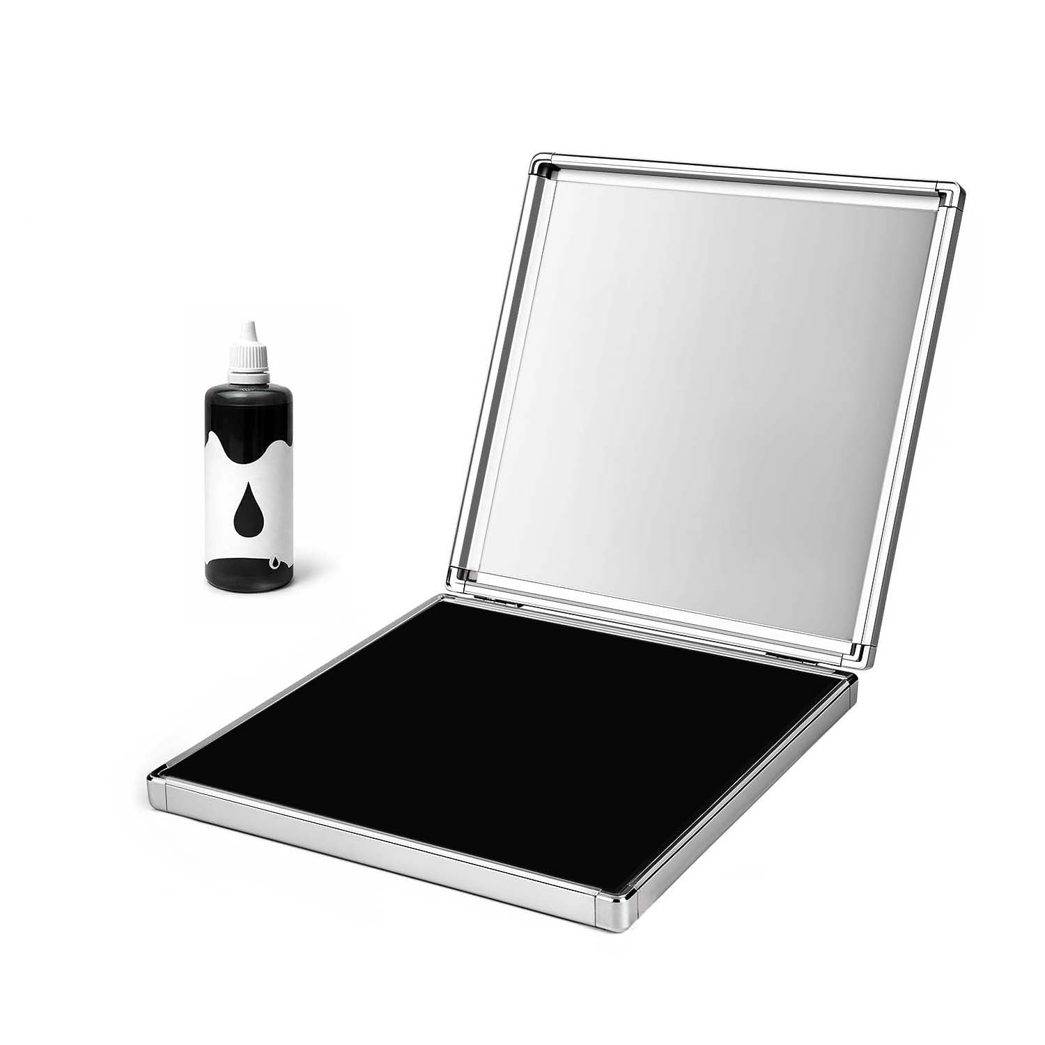Extra Large Quick-Dry Multi-Color Ink Pad with Metal Case-Black