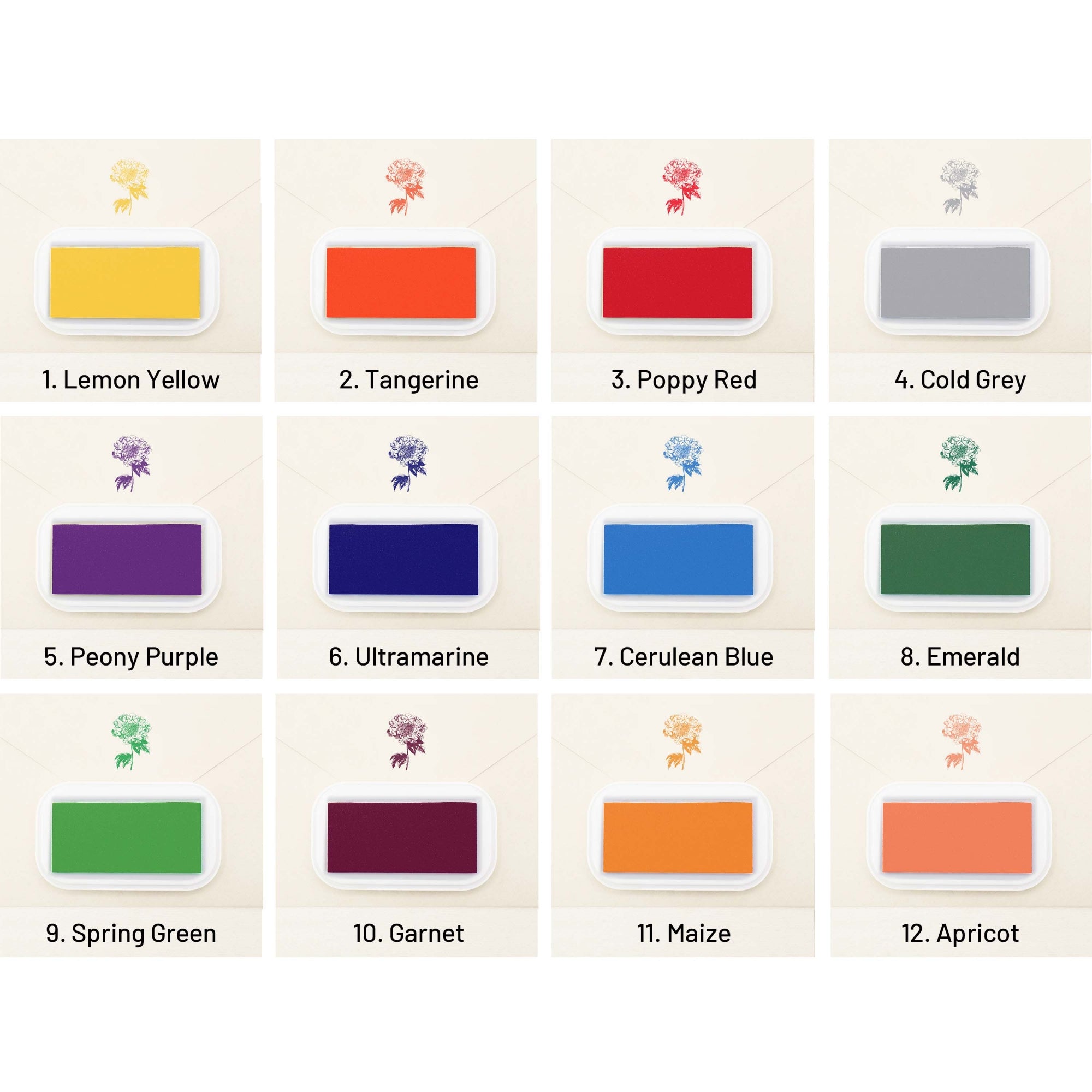 Oil-Based Fabric Ink Padsku1-12