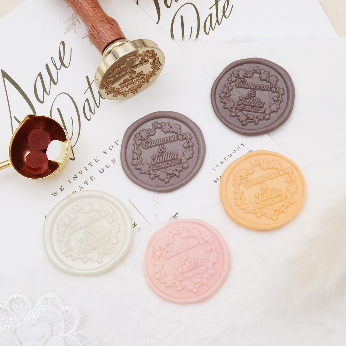 Sello de Lacre Personalizado para Bodas Stamprints 4